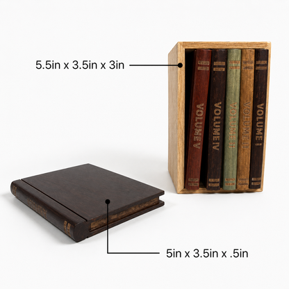 Handmade Book Coaster Set