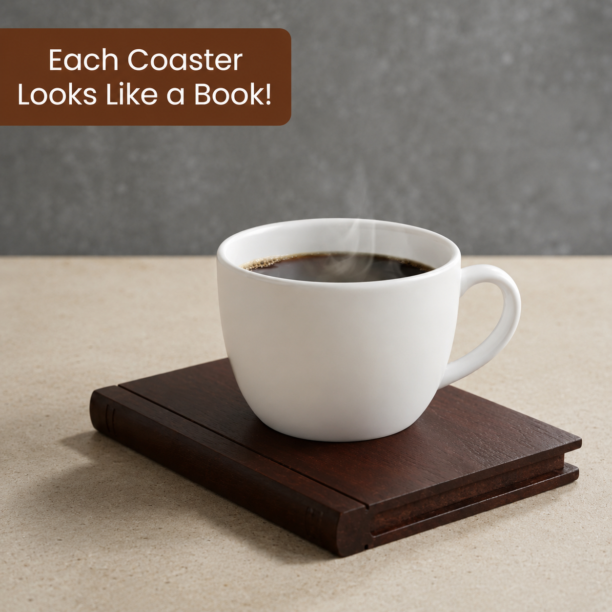 Handmade Book Coaster Set